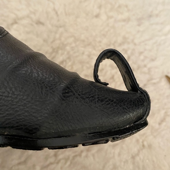 Black Avant Garde Camel Leather Genie Shoes - Picture 6 of 9